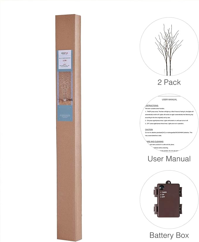 Birchlitland Lighted Brown Branches 32IN 100 LED - Image 8