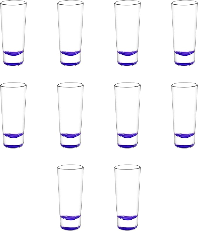 DISCOUNT PROMOS Cordial Shooter Shot Glasses 2 oz. Set of 10, Bulk Pack by DISCOUNTPROMOS