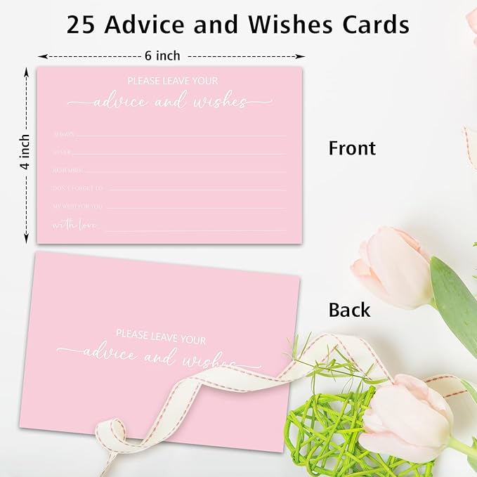 Pink Advice and Wishes Card, Advice Cards - Image 2