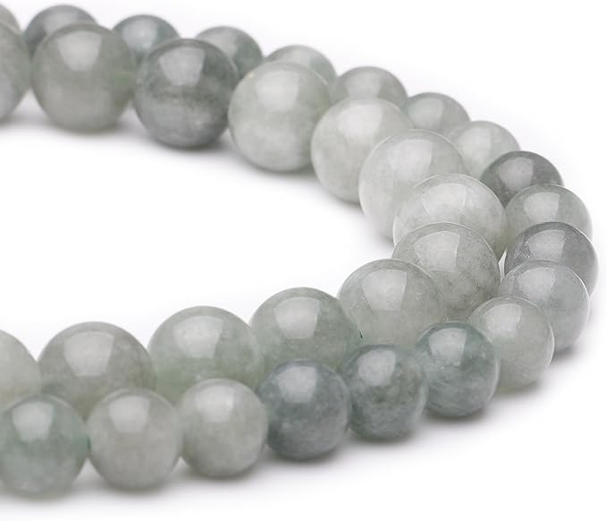 10mm Natural Stone Beads for Jewelry Making, Burmese Jade Polished Smooth Round - Image 2