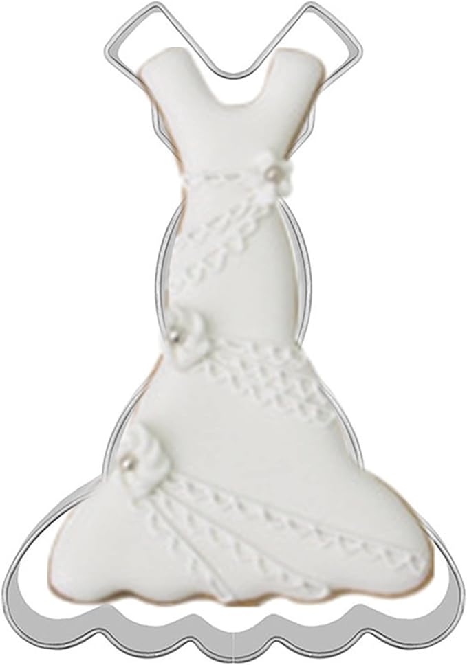 Large Size Dress Shaped Cookie Cutter, Stainless Steel Sleeveless Mermaid by ComaisDaily
