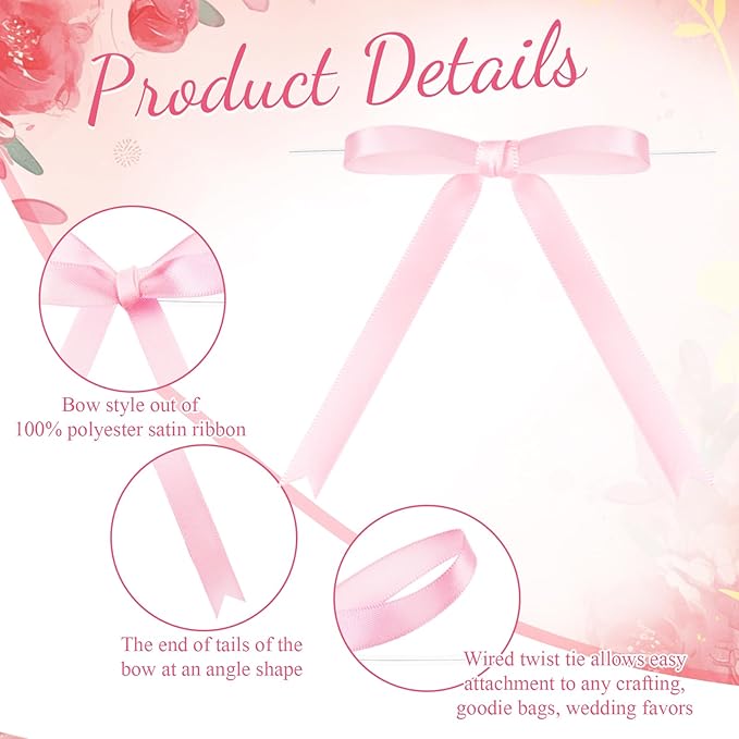 Riceshoot 50 Pcs Twist Tie Bows - Image 3