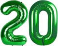 40 Inch Big Green Number 20 Balloon Birthday Decoration, Number 20 Helium by Upgesy