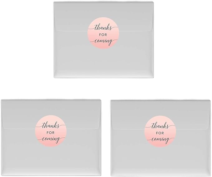 Andaz Press Blush Pink Rose Elegant Party Collection, Small Round Circle Label - Image 2