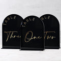 Black Arch Wedding Table Numbers 1-15 by JINMURY