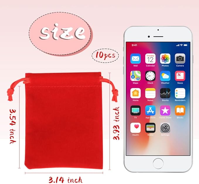 Shintop 10 Pack Velvet Drawstring Bags - Image 2
