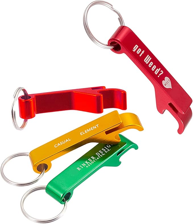 60pcs Personalized Bottle Opener Keychain Custom Aluminum Beer Bottle Opener - Image 3