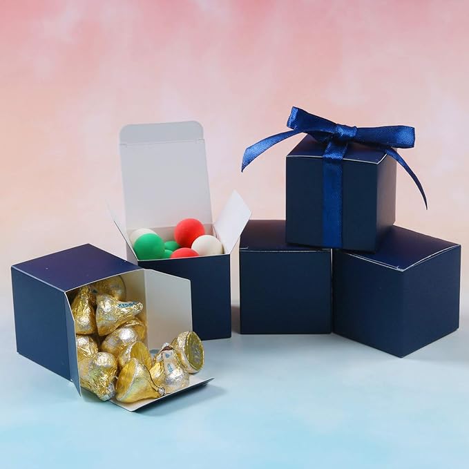COTOPHER 60pcs Wedding Favor Boxes, Paper Gift Boxes 3x3x3 Inches Small Gift - Image 3