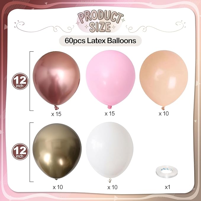 Rose Gold Balloons - Image 2