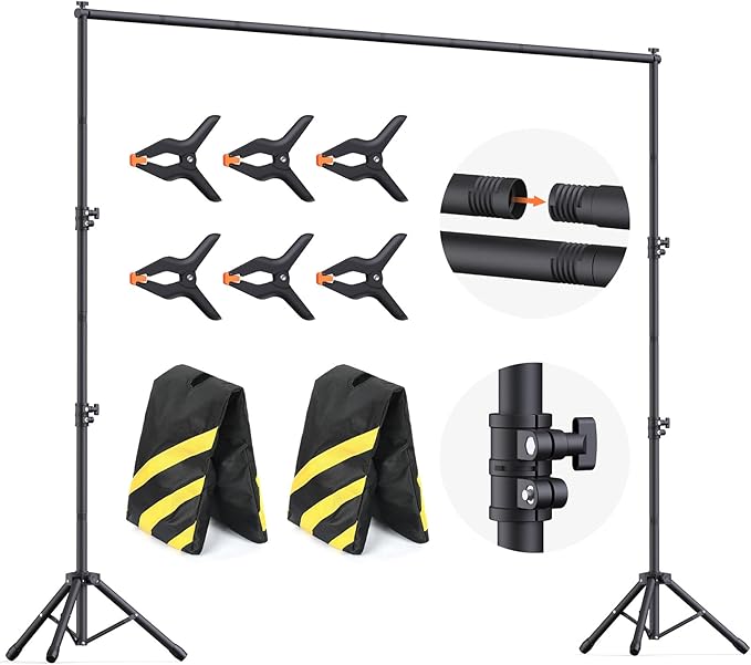 Backdrop Stand 10x7.5ft, Photo Back Drop Stand by Forlogic