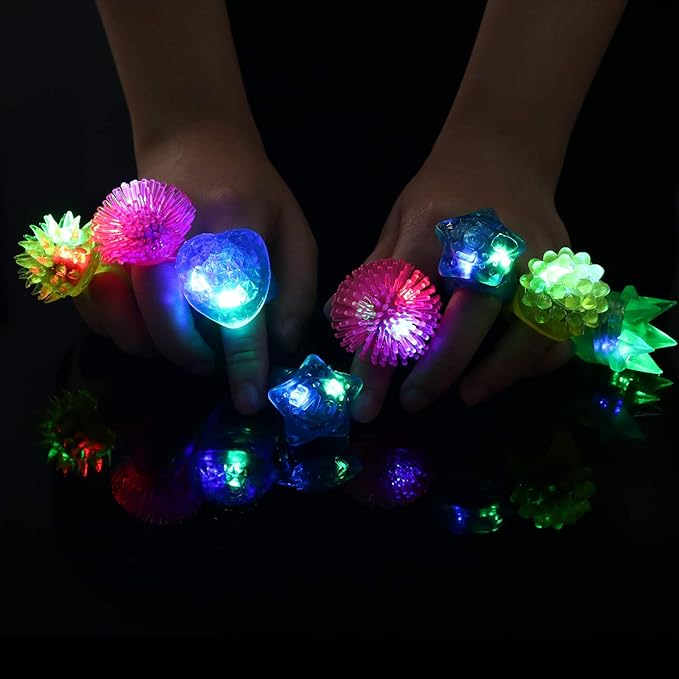 36 Pack LED Glow Rings Halloween Party Favors - Image 7