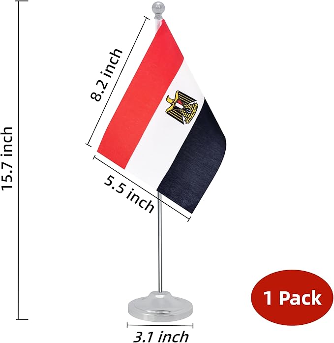 Egypt Desk Flag, Egyptian Table Office Flag - Image 2