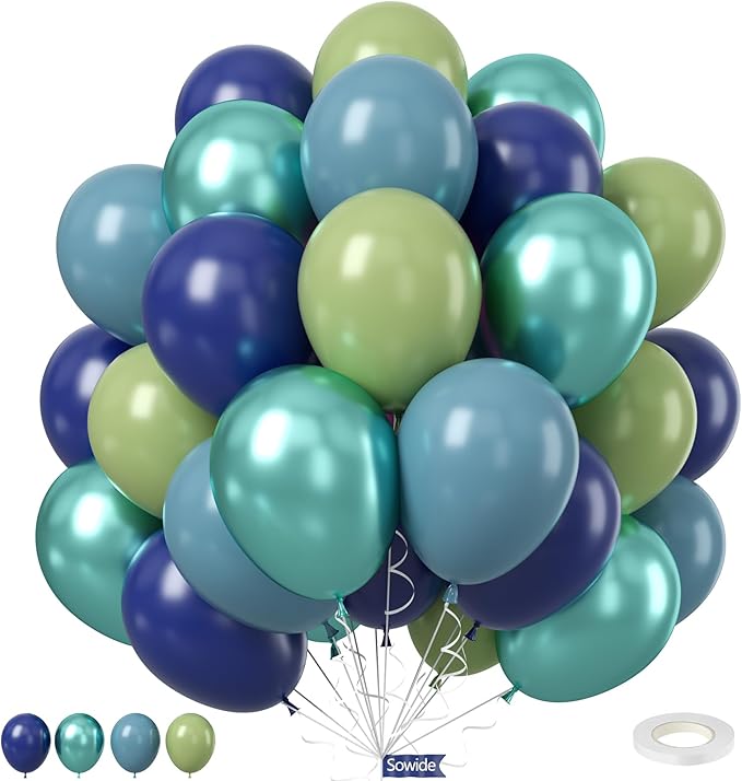 Blue and Green Balloons by Sowide