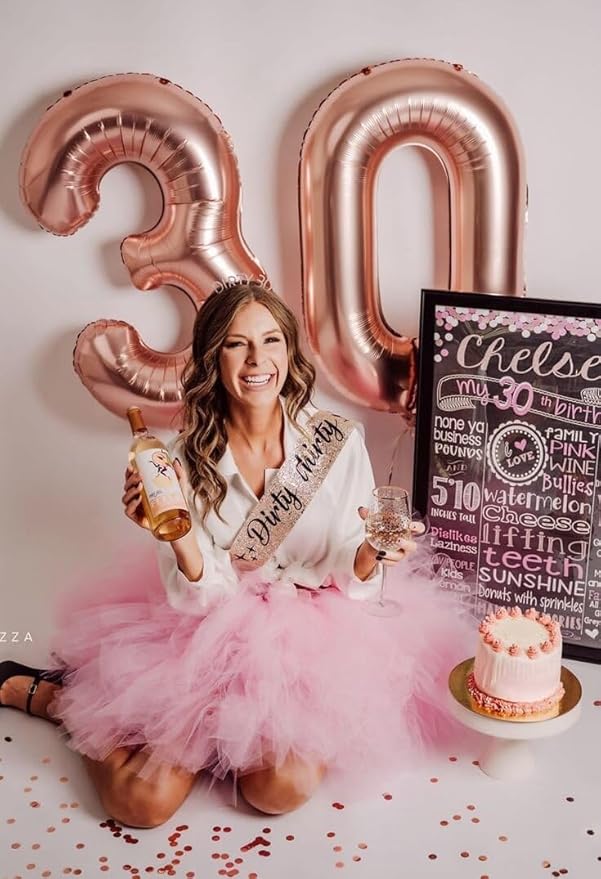 Large 40 Inch Rose Gold 3 Number Balloon, 3 13 23 30 33 36 38 Rose Gold - Image 4