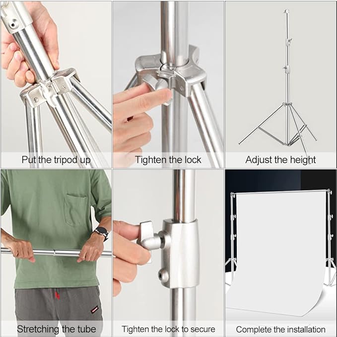 Stainless Steel Backdrop Stand 9.5ftx10ft Photo Stand - Image 4