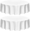Fitable Faux Linen Round Tablecloths 60 Inches by Fitable