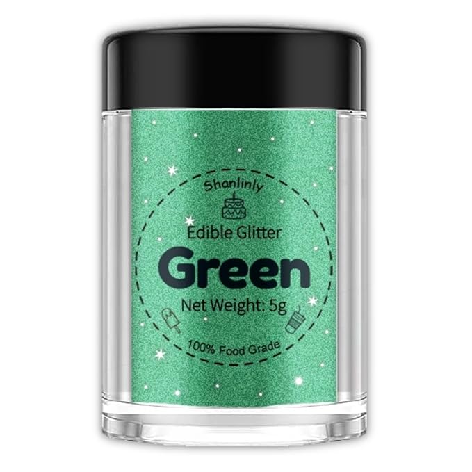 Shanlinly Green Edible Glitter for Cakes Drinks by Unknown