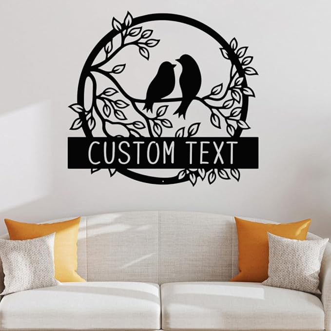 NAZENTI Personalized Metal Sign Love Bird Gift - Image 2