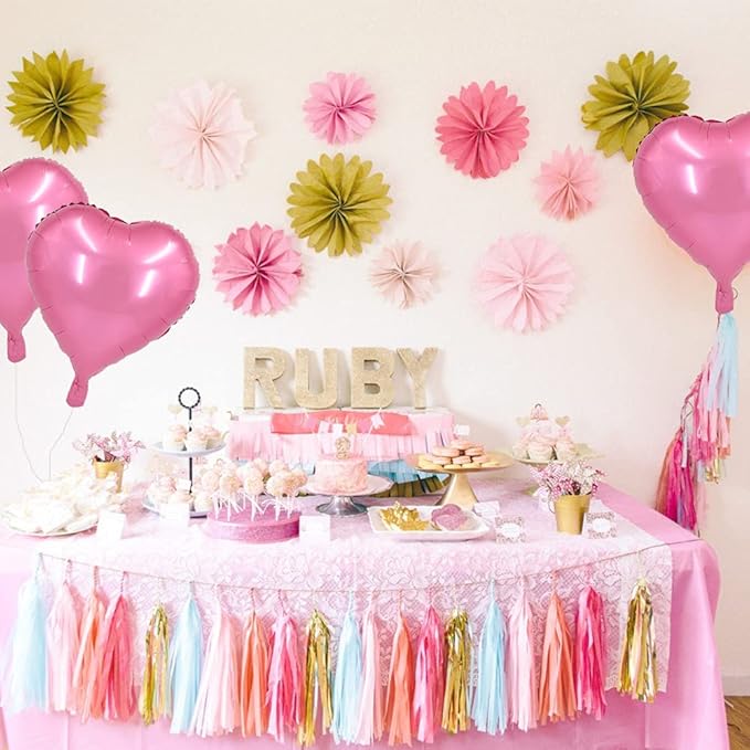 BEISHIDA 30 pcs18inch Pink Heart Shape Foil Mylar Balloons - Image 5