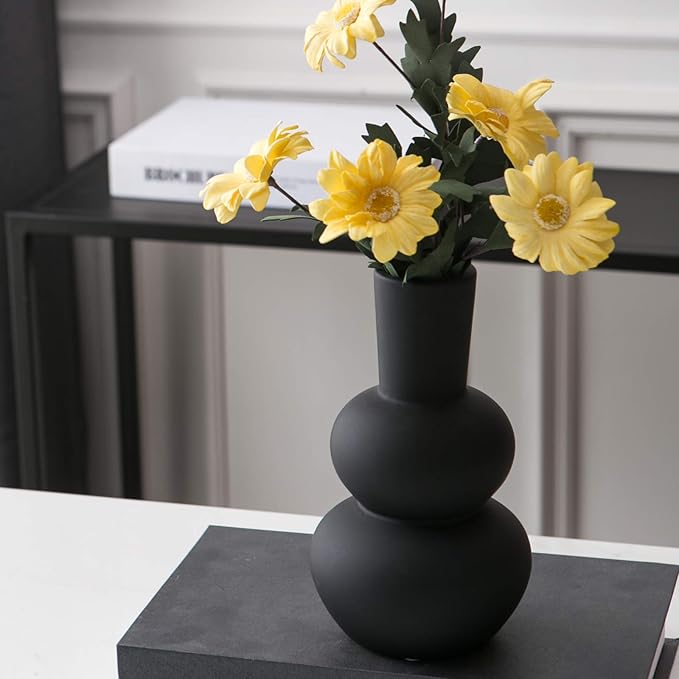 Black Ceramic Vase, Modern Vases - Image 7