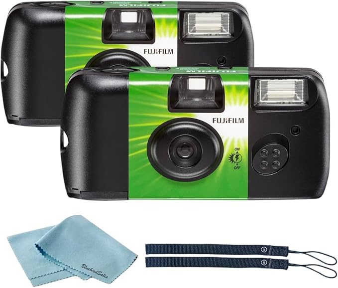 Fujifilm QuickSnap Flash 400 Disposable 35mm Camera • 2 Pack • 2 Hand Straps • - Image 4