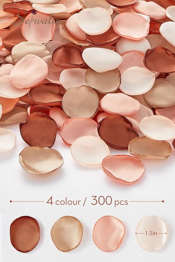 Serwalin 300Pcs Silk Rose Petals Artificial Flower Petals - Image 6