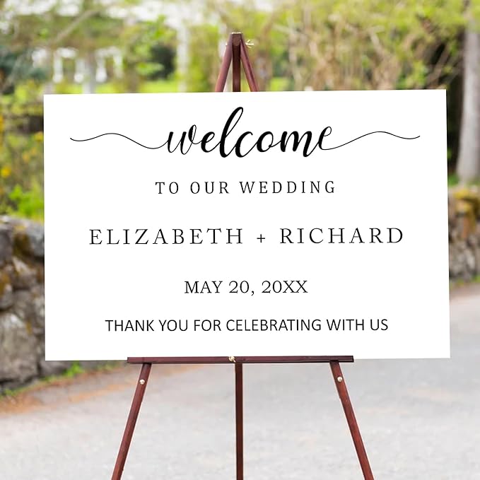 Personalized Wedding Welcome Sign Template, Editable Printable Minimalist Design - Image 4