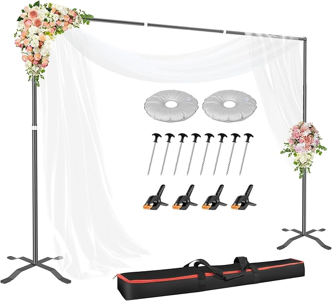 EMART Backdrop Stand 10x8.5FT Photo Studio Adjustable&Lockable Background Stand by EMART
