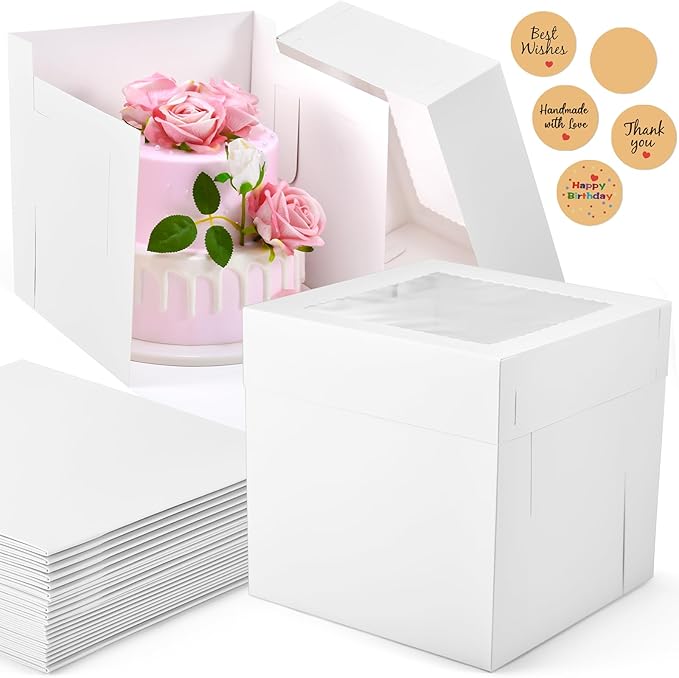 12Pcs Cake Boxes, Chocolates, Birthday Party, Wedding Bakery Boxes by DOYIDE