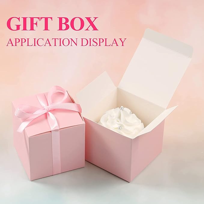 COTOPHER 25pcs Pink Wedding Favor Boxes, Baby Shower, Bridal Shower - Image 3
