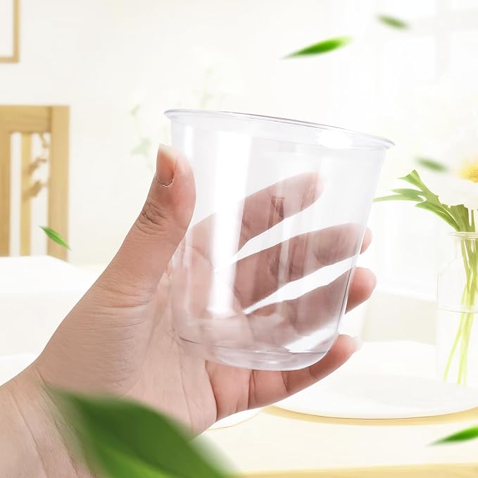 Disposable Stemless Glasses 12oz Crystal Plastic Cups Disposable Cold Party - Image 4