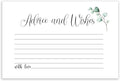 Watercolor Advice and Wishes Cards, 50 Pack, Double Sided, Heavyweight Card by CLEVERSIGNS