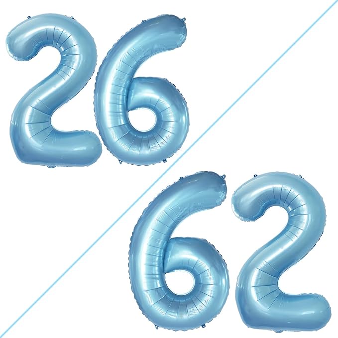 GOER Number 26 Balloons for 26th Birthday Party Decorations, 42 Inch Jumbo Foil by GOER