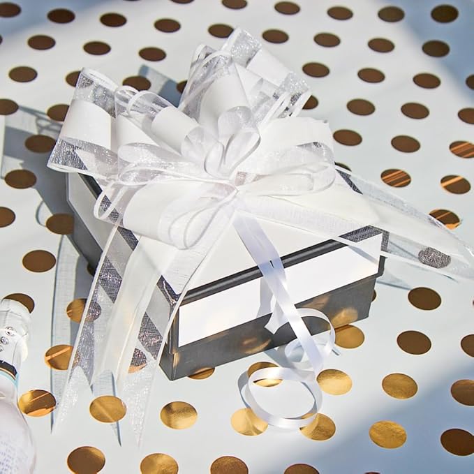 Large White Gift Bow, Valentine's Day, Flower Basket Decor - Image 5