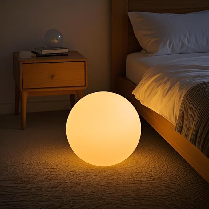 12-Inch LED Ball Light, Changing Glowing Orb Light by COPU