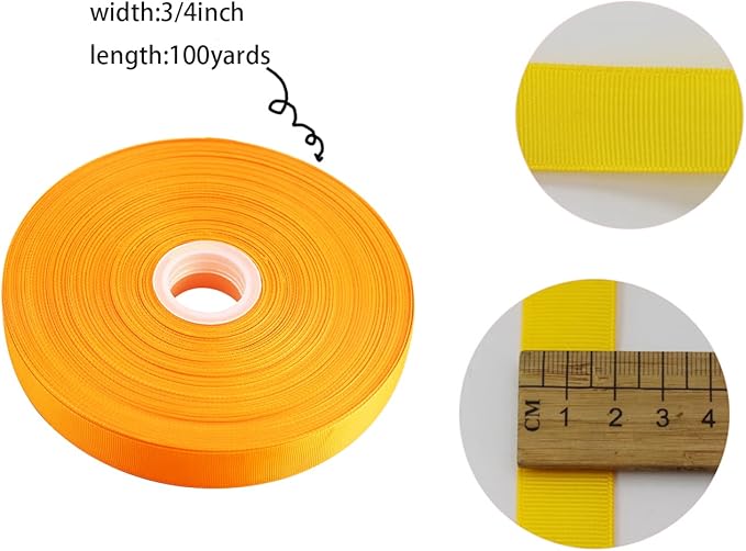 Jesep One Roll 100 Yards Soild Grosgrain Ribbon Boutique Gift Wrapping Package - Image 5