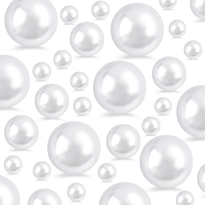 260Pcs White Glossy Beads - 6mm by EGKamhFloatingBeadsPearls