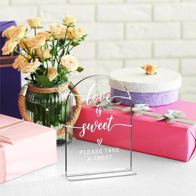 Acrylic Wedding Sign Love is Sweet Sign - Image 4