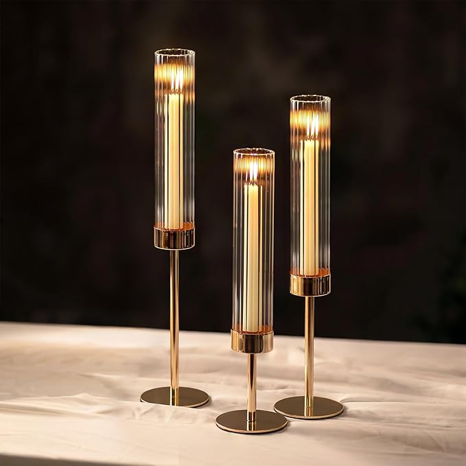 NUPTIO Tall Candlestick Holders by Nuptio