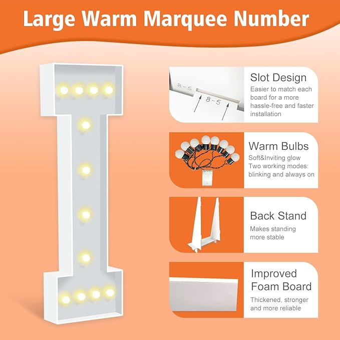 4ft Light Up Letters I, Large Letter - Image 3