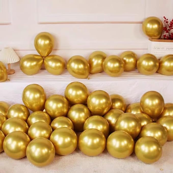 400 Pack Gold Balloons 5 Inch Metallic Chrome Gold Latex Small Balloon - Image 4