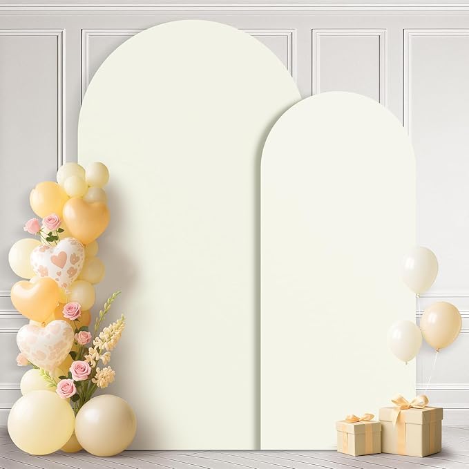 Ledido Wedding Arch Backdrop Cover 6FT 7.2FT Arch Covers 2Set Fitted Stretchy by Ledido