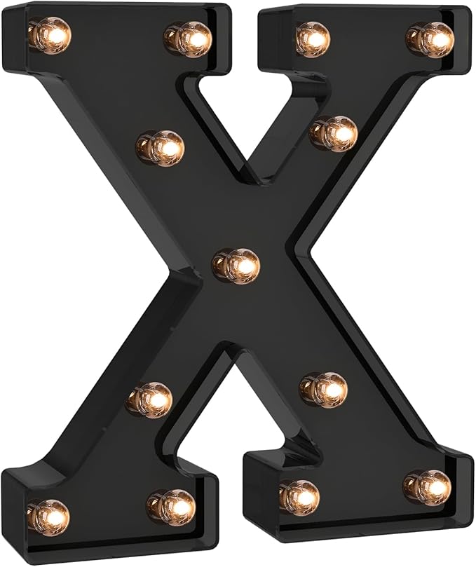 Foaky Black LED Letter Lights for Room Decor by Foaky