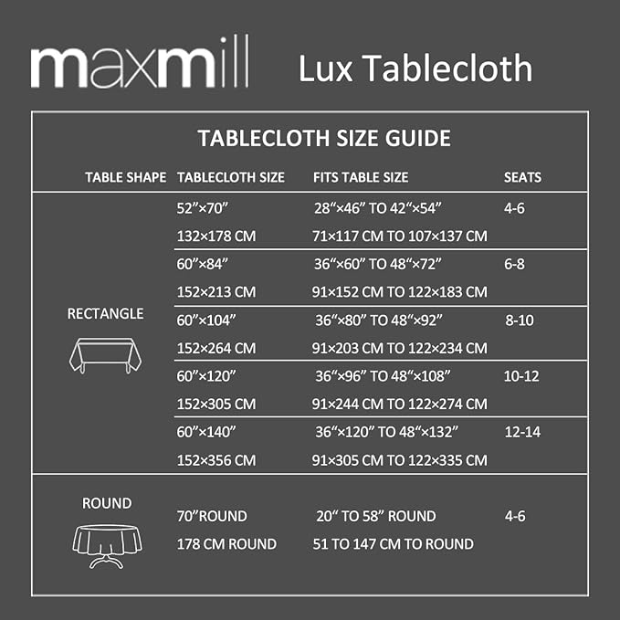 maxmill Lux Faux Linen Table Cloth - Image 7