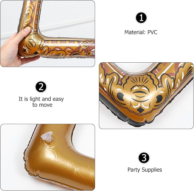 TENDYCOCO 1Pc Inflatable Frame Beautiful Selfie Picture Frame Chic Photo Booth - Image 5