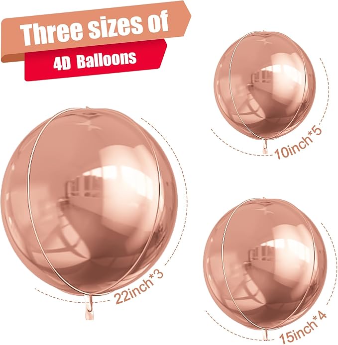 12Pcs Champagne Gold Round Foil Balloons, Metallic Foil Balloon - Image 2