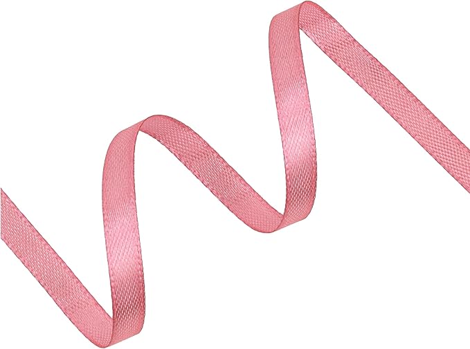 Rose Gold Satin Ribbon 1/4 inch X Continuous 100 Yards, Single Face Polyester - Image 2