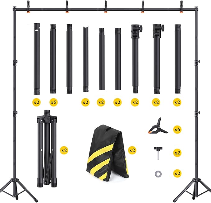 Backdrop Stand 10×8ft Adjustable Backdrop Support Ground Kit Photography Photo - Image 4
