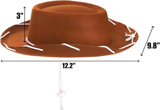 Peohud 4 Pack Felt Cowboy Hat, Small Western Cowgirl Hat, Wide Brim Cowboy Hat - Image 2