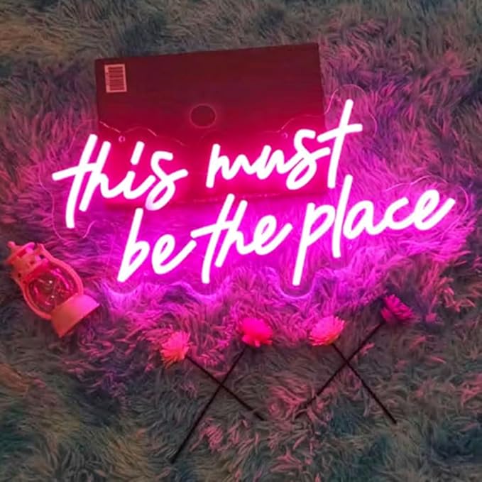 This Must Be The Place Neon Sign, Led Neon Light Bar Sign, Party Sign, Home - Image 3